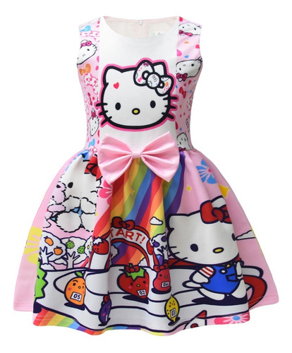 Vestido Infantil Sin Mangas De Hello Kitty