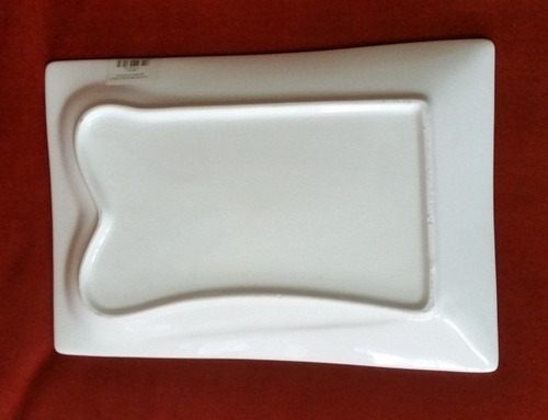 Plato Cerámica Cuadrado 25 X 17 Cm - Precio Por 8 Platos