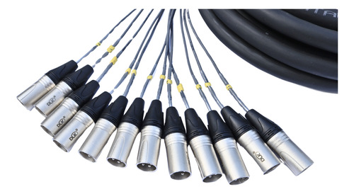 Multicabo 12 Vias Com Conectores Xlr Macho E Fêmea 5 M