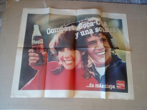Antiguo Posters Afiche Propaganda Coca Cola Deco Coleccion