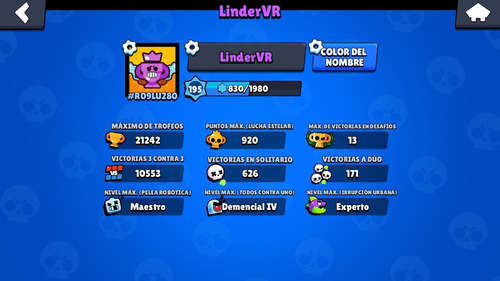 Acount De Brawl Stars Lvl195 Mercado Libre - como cambiar de nombre en brawl stars