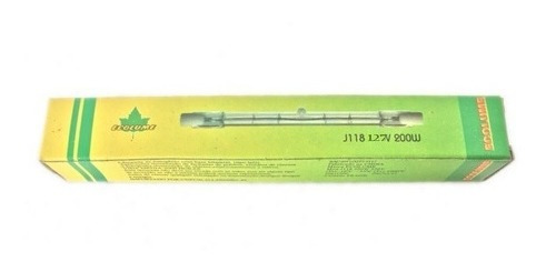Imagem 1 de 2 de Lâmpada Halogena Palito 200w 127v J118 - Ecolume