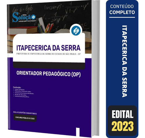 Apostila Itapecerica Da Serra Sp - Orientador Pedagógico Op