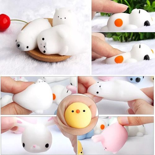 Wa Mini Mochi Squishy Squeeze Toy Fidget Toy, Kit A, 40