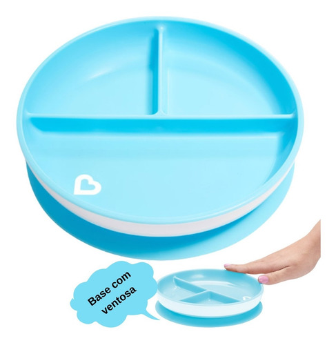 Imagem 6 de 8 de Prato Infantil Munchkin Com Divisória Ventosa Bebe Envio 24h