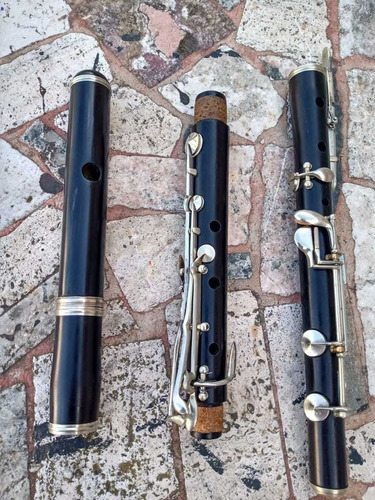 Imagen 7 de 9 de Flauta Traversa De Madera Del Siglo Xix Completa Funcional