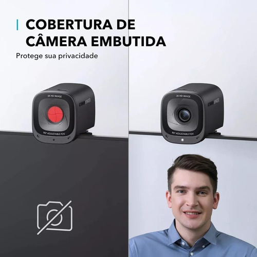 Câmera Web Anker Powerconf C200 2k 30fps