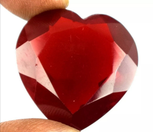 57.00ct Piedra Corazón Rojo Topaz Cultivado Para Dije Regalo