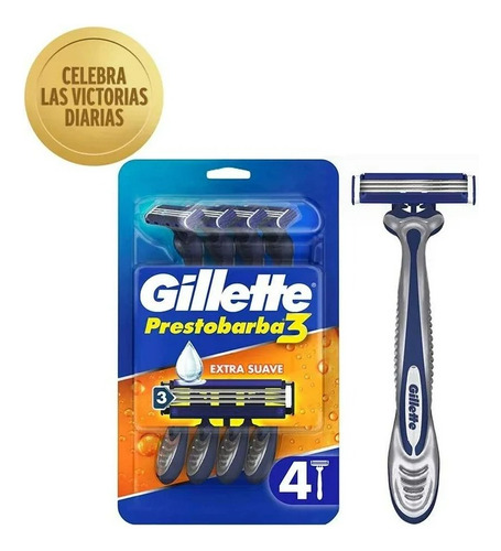 2 Pza Rastrillo Gillette Prestobarba3 Con 3 Hojas Para Rasur