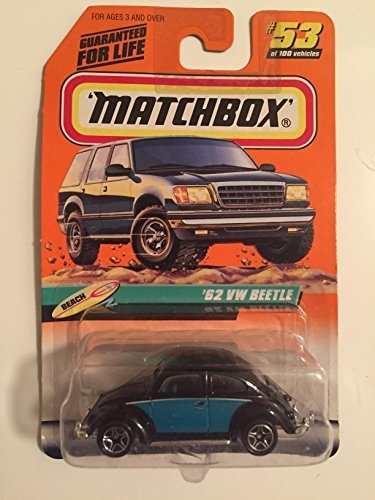 1998 Mattel Matchbox 53 De 100 Vehiculos 62 Vw Beetle Black
