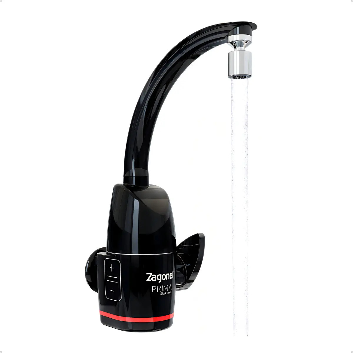 Torneira Elétrica Móvel Preto Touch Zagonel Prima 5500W cor preto