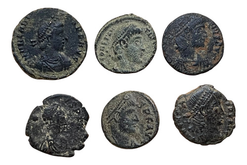 Monedas Imperio Romano: Lote De 6 Monedas A Clasificar (Usado)