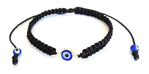 Lucky Charms Usa Evil Eye Pulsera De Hilo Negro Macramé Tren