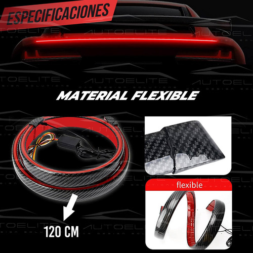 Alerón Spoiler Universal Led 120cm 5 Funciones Secuenciales