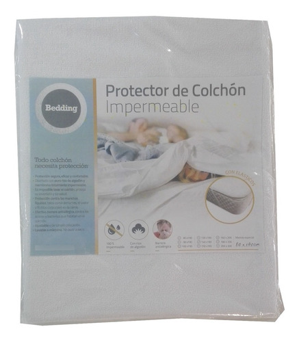 Protector Cubrecolchon Cuna Impermeable 120 X60 Toalla Y Pvc