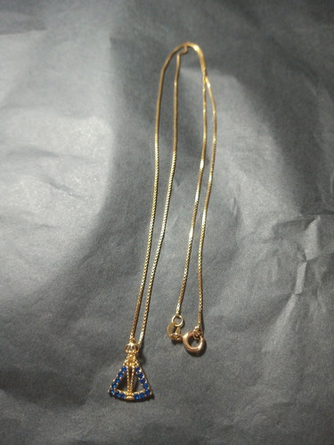 Corrente De Ouro 18 Kilates Com Pingente Nossa Senhora2.15gr