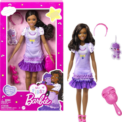 Barbie Mi Primera Muñeca Cabello Negro Con Puddle Para Niñas