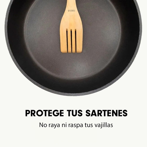 Set De Utensilio 3pz Bambú Con Base Almacenamiento Cocina