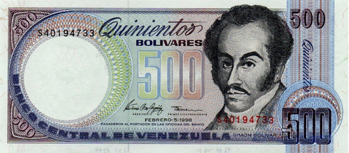 Billete 500 Bolívares 5 De Febrero 1998 Serial S8