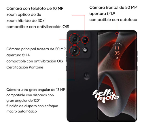 Smartphone Motorola Spec Edge 50 Pro Dual Sim Teléfono 256 Gb Ram 12 Gb Ram Celular 4500mah Batería Android Phone Lavanda