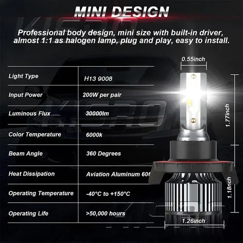 For For Ford Escape 2008-12 Faros Led + Kit De Luces
