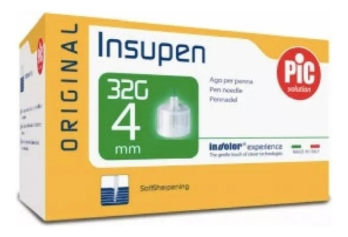 Agujas Insupen 4mm - Pack 100, Plástico