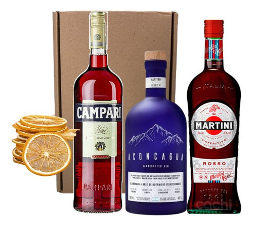 Kit Negroni Gin Aconcagua + Campari + Martini Rosso - Xco