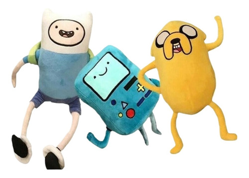 3pcs Adventure Time Finn Jake Pingüino Muñeco Peluche Juguet