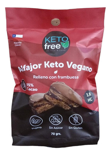 Alfajor Keto Mermelada De Frambuesa (vegano)