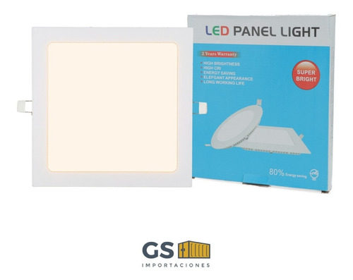 Panel Led 18w De Embutir Cuadrado