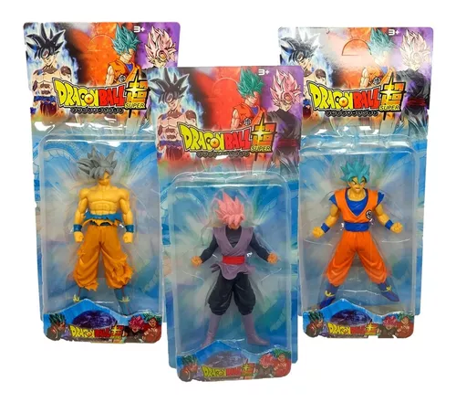 Kit 3 Bonecos Dragon Ball Super Goku Ssj, Goku Black, Goku Ssj Blue, Produto Masculino Dragon Ball Super Nunca Usado 86368356