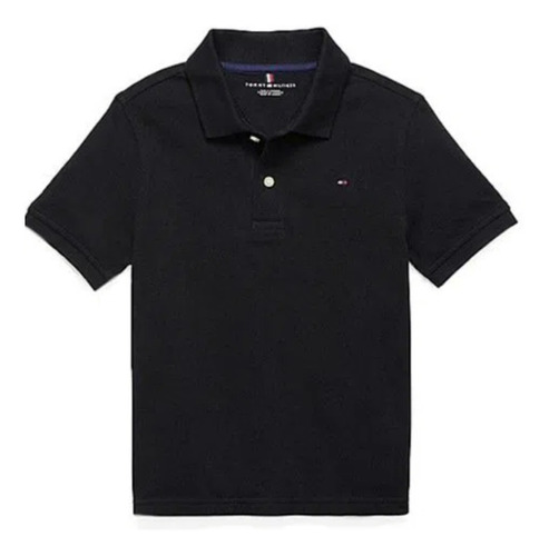 Polo Gris Obscuro  Marca Tommy Hilfiger Talla 6-7 Años 