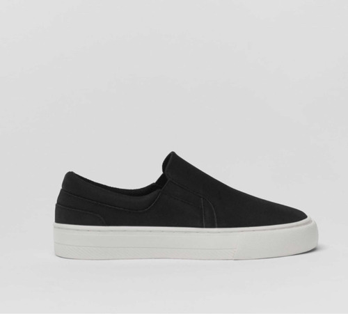 Tenis Bambas Zara Slip On Negros Unisex Número 25 7usa (Usado)