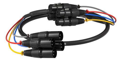 Phenyx Pro Cable De Serpiente Xlr De 3 Pies, Cable De Conexi