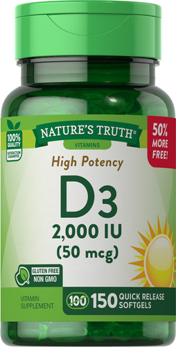 Vitamina D3 2000 Iu - Unidad a $1187