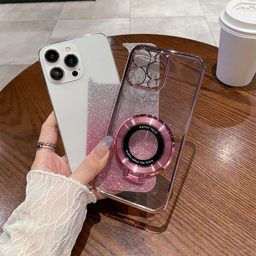 .j0k Para iPhone 16e Capa Magnética Flash Pó + Mica /