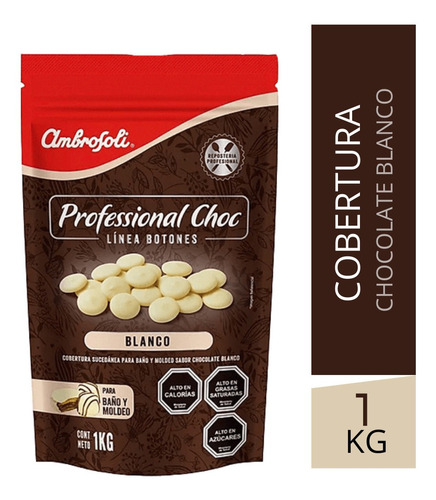 Cobertura De Chocolate Blanco  Ambrosoli Profesional - 1 Kg