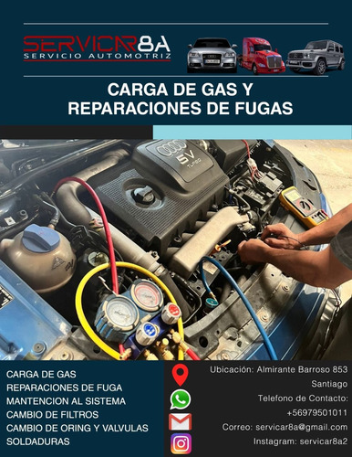 Carga De Aire Acondicionado Automotriz En Local O Domicilio