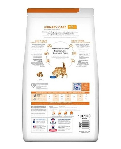 Imagen 3 de 8 de Alimento Gato Hills C/d Urinary Care 1.8kg. Np