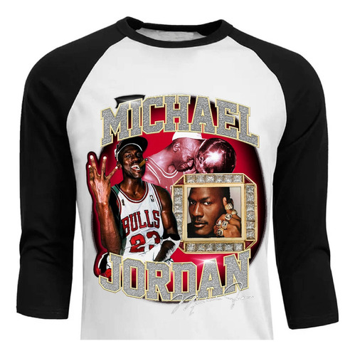 Michael Jordan - Jugador De Basket - Raglan - Polera