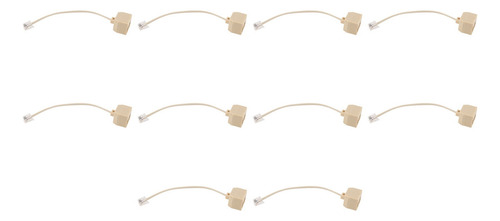 . 10 Conectores Telefónicos Rj11 Macho A Rj11 Hembra Doble F