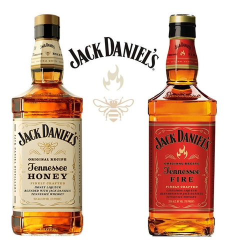 Whisky Jack Daniels Tennessee Honey + Jack Fire 1000ml Promo