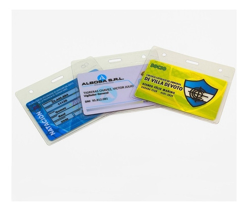 Sobres De Pvc Porta Tarjetas Bolsillos De 120x80mm X 100u