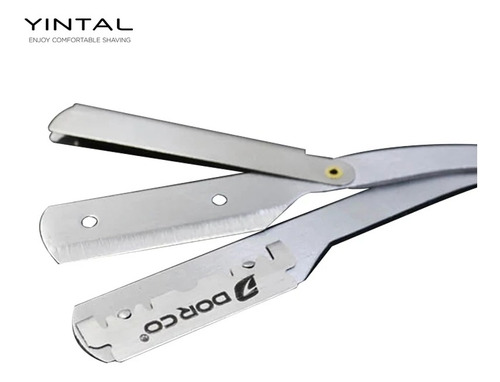 Navaja Profesional De Acero Inoxidable 3 Cuerpos + Gillettes