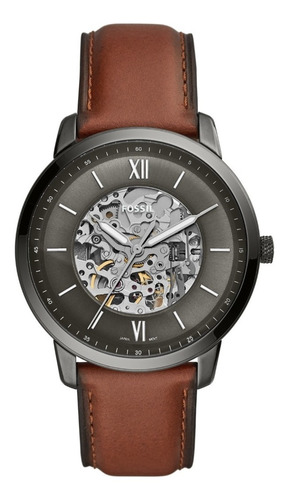 Reloj Hombre Fossil Neutra Automatic De Piel Color de la correa Marrón