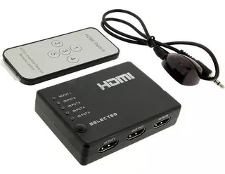 Switch Hdmi 5 Puertos Con Control Remoto Full Hd 1080p 5x1