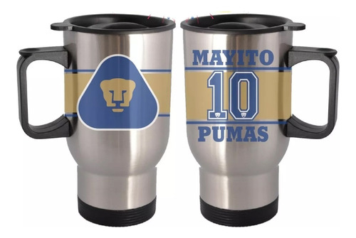 Termo Cafetero Pumas Personalizado Colección Regalo