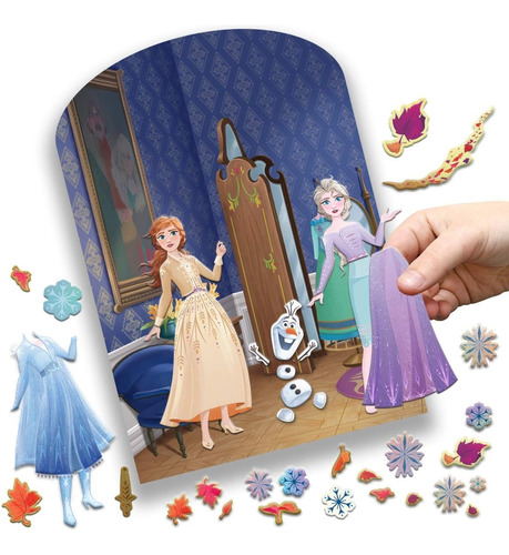 Etiquetas Adhesivas Frozen 2 Viste Y Juega Azul Frozen 2