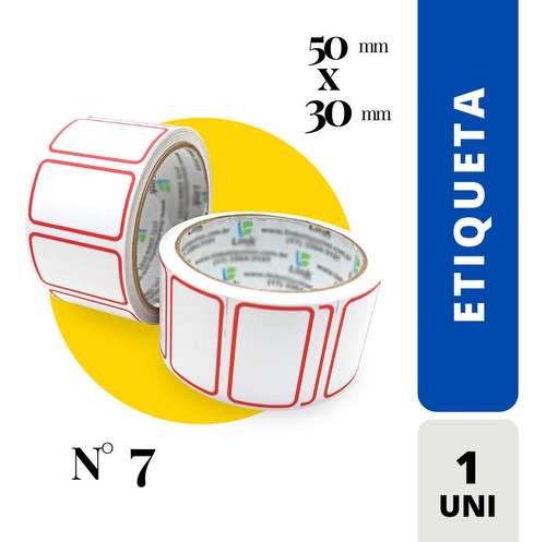 Etiqueta Adesiva N7 50x30mm Un