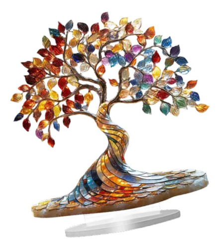 Regalo De Acrílico Del Árbol De La Vida 2d Con Soporte